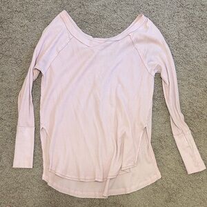 We The Free Women's Light Pink Long Sleeve Top
